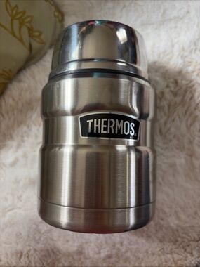 Thermos Stainless Steel Food Jar in Brushed Silver